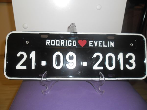 Placa Personalizada aos Noivos